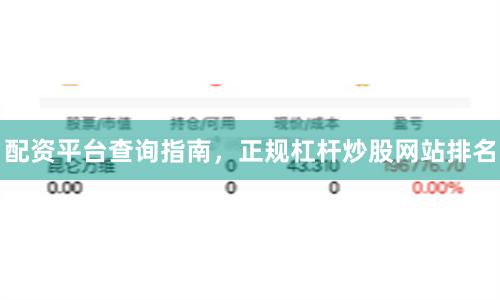 配资平台查询指南，正规杠杆炒股网站排名